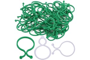 Nuyoah Pflanzenclips Pflanzenklammern Klammern für Pflanzen 200Stk Plant Clips Rankhilfen Verbinden Pfeffer Gurke ​Reben zur Unterstützung und Befestigung von Pflanze (Grün und Weiß)