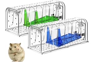 Elezenioc Mausefalle Lebend, 2 Set Lebendfalle Maus, MäUsefalle Innovative Hochsensitive, MäUse Lebendfalle Mit Quick Release Ausgang Ohne MäUse Kontakt, Einfach Einzurichten-Mehrweg