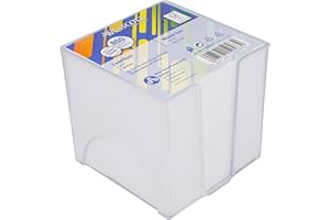 Westcott Bloc-notes blanc 800 feuilles dans une boîte | Bloc-notes avec feuilles blanches de 9 x 9 cm | Boîte solide en plastique transparent | Papier 80 g/m² | E-1733205 00