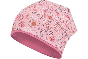 Smarilla Mädchen Mütze Übergangsmütze Beanie Blumen Frühling Herbst Baumwolle