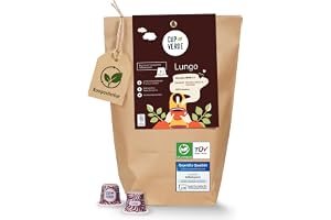 CUP VERDE Lungo kaffekapslar komposterbara – [30 kapslar – kompatibel med Nespresso®] – kaffe – 100 % Arabica – utan aluminiu