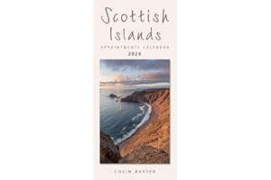 2026 Scotland Calendar: Scottish Islands Appointments - Slim Wall Calendar - Month to View - 12 Months - Hanging Wall Calendar - Wiro Bound