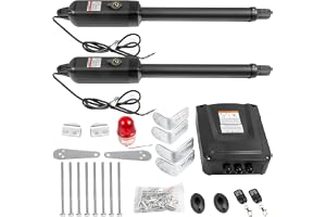 VEVOR Elektrisk Automatisk Dörröppnare, Kapacitet 300 kg, Dubbelvinge, Längd 2,7 m, Hastighet 16 mm/s, 50 W, Komplett Fjärr K