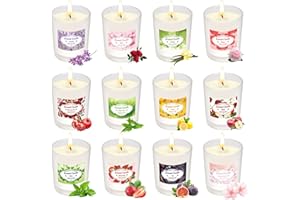 ‎KIYTARBOO Candle Duftkerze im Glas | Weihnachten Duftkerze Geschenkset aus 12 Düft Kerze für Frauen mit 180 Stunden Langer Brenndauer & Sojawachs Duftkerze Set kleine Geschenke für Frauen Geburtstag Weihnachten