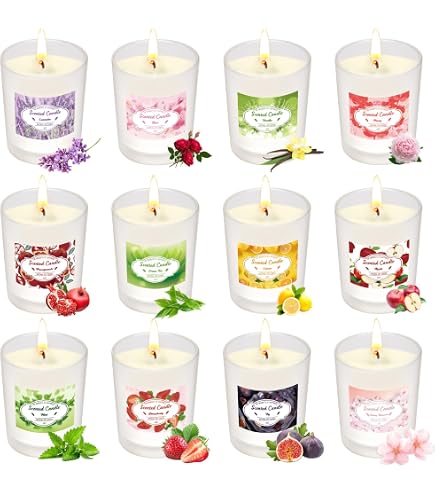 Coffret 6 Bougies Parfumées Vanille The Candle Factory - Pots Verre Doré/Noir/Transparent 5cm