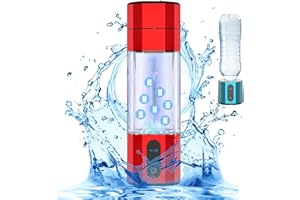 SOMERWAY Wasserstoff-Wasserflaschengenerator, bis zu 6000–8000 PPB, tragbare Wasserstoff-Wasserionisiermaschine, 208 ml, wiederaufladbarer Wasserstoff-Wasserbereiter mit PEM-Technologie für Reisen im Rot