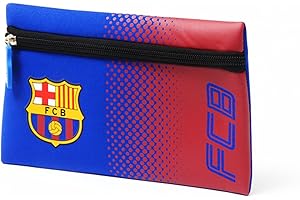 FCB F.C. Barcelona Pencil Case Official Merchandise,Blue/Red,Approx 21cm x 12cm.
