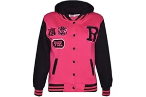 A2Z4KIDS A2Z 4 Kids® Bambini Ragazze Ragazzi R Fashion NYC Fox Baseball Cappuccia Giacca Varsity Felpa Con Cappuccia Nuova Etá 2 3 4 5 6 7 8 9 10 11 12 13 Anni
