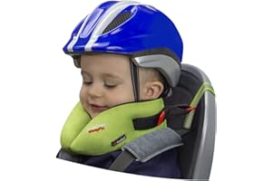 SANDINI SleepFix® Kids BIKE – Kinder Schlafkissen/Nackenkissen mit Stützfunktion, Temperaturausgleich – Kindersitz-Zubehör für Fahrrad und Fahrradanhänger – Verhindert Abkippen des Kopfes im Schlaf