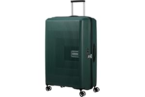 American Tourister Aerostep - Spinner L, Valigia Espandibile, 77 cm, 101.5/109 L, Verde (Foresta Scura)