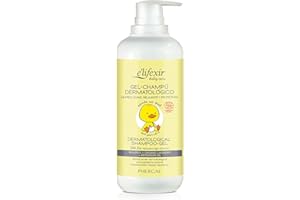 E'LIFEXIR Elifexir Baby Care - Gel Champú Dermatológico, Limpieza Suave y Delicada, Reduce Rojeces e Hidrata, 99% Ingredientes Naturales, Hipoalergénico, Apto para Piel Sensible - 500ml