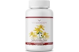 ‎VITACONCEPT PRAXIS FÜR ANTI-AGING-MEDIZIN Johanniskraut Extrakt I 5000 mg pro Kapsel I inkl. natürlichem Hypericin und Hyperforin I zertifiziert laborgeprüft I 180 Kapseln I vegan I Vitaconcept