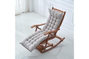 GGOTY Coussin pour chaise longue - Épaisseur de 8 cm - Pour chaise longue - Pour intérieur ou extérieur - 165 x 50 cm - Gris