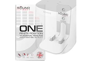 Sound bass ONE, ONE Gen 2, ONE SL & Play:1 Wandhalterung, weiß, kompatibel mit Sonos ONE, ONE Gen 2, ONE SL & PLAY1 Lautsprecher