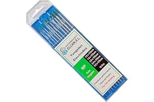 ELCAN Tungsten TIG Welding Pure Green WP Professional 1.0 1.6 2.0 2.4 3.2mm TIG Burner Welding Electrodes 10 Units - Dimensions: 1.0/1.6/2.0/2.4/3.2x175mm