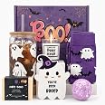 Boo Basket Gifts for Women Teens Adults,Halloween Boo Basket Stuffers for Women With Spooky Glass Cups,Cute Halloween Gifts f