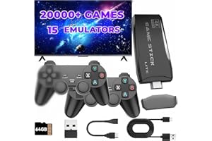 KANYUNCD M8 Console de Jeux rétro,console retrogaming,4K Game Stick 20,000 Games,avec Contrôleurs sans Fil 2.4G,Multiplayer,Plug and Play,15 émulateurs,Cadeau pour Noël,(64G)