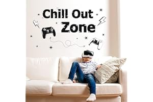 HPNIUB Chill out Wand Aufkleber Lounge Wand AufkleberWandtattoo Jugendzimmer Spruch CHILL OUT ZONE in Schwarz Wandsticker Teenager Mädchen Wandtattoo Junge Grafitti Aufkleber Jugendliche Zimmer Deko