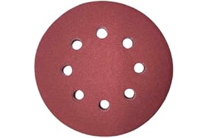 Maveek 50 Pieces 8 Holes Sanding Discs 120 Grit 5 Inch Hook and Loop Sandpaper Assortment for Random Orbital Sander