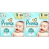Prima Baby Diaper Premium Care Number 1 33 Pieces 2 packs