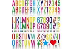LZLPACKING Self Adhesive Vinyl Letter Number Stickers Kit, Mailbox Numbers Sticker for Mailbox, Alphabet Number Stickers, Decals for Sign, Kitchen,Door, Business, Addres (2.5inch, color)