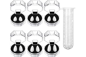 WOBENY 4 Sizes 6 Pairs Vampire Fangs Fake Teeth with Adhesive Tooth Kits for Kids Adult Halloween Party Cosplay Prop Decoration Vampire Teeth White Horror 13mm, 15mm, 17mm 19mm - Party Dress Up Accessories