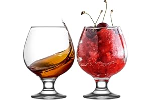 NORDIC SCHILLER LAV Lot de 6 verres à bière 390 ml sans plomb Snifter Tulip Snifter Glass Cognac Verres à bière Snifter Verre à bière Snifter Verre à bière pour fête des pères Cadeau de brandy Verre à