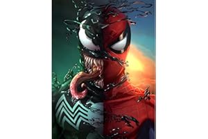 EOBROMD 5D Diamond Painting Kit Completo, Venom Diamante FAI DA TE, Uomo Ragno Diamond Painting Bambini Adulti, Strass Ricamo a Punto Croce Painting Decorazione per Casa 30x40cm