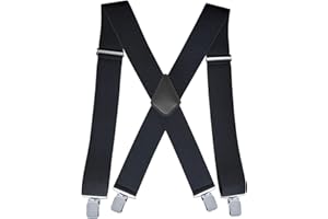 GOLDMIKY Bretelle per Uomo,Bretella con Forte Clip,5 cm di Larghezza Fino a 196 cm di Altezza,Bretelle Heavy Duty Bretelle Regolabili in Stile X,Taglia Unica per Uomini e Donne