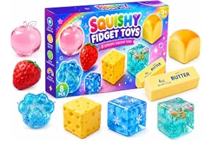 8 stycken squishy-set, squishy rolig låda, squishies box, stressreducerande