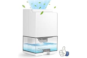 CARASTEK Deshumidificador de Aire Portátil, 1000ML, Descongelación Automática Deshumidificadores del Hogar del Dormitorio Silencioso Apagado Automático y Luz LED Colores Cobertura hasta 20 m²