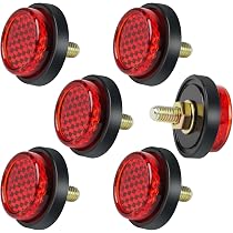 Lot De 5 Catadioptres Ronds Yeux De Chat – Adhésifs, Pour Moto, Vélo, Portail, Caravane, Sécurité