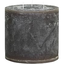 Antike Stumpenkerze – Creme, 15x7 Cm, Aus 100% Paraffin, Lange Brenndauer, Rustikales Design