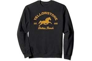 Y YELLOWSTONE Yellowstone Dutton Ranch Est. 1886 Running Horse Logo Sweatshirt