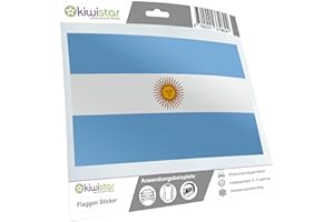 Kiwistar - Adesivo per auto con bandiera, 10 cm, bandiera argentina, paesi, stemma, bandiera – auto, bicicletta – camion