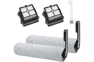 YUEYEE Accessoires pour Tineco Floor One S5/S5 Pro/S5 Pro 2/S5 Extreme Dual Pièces de Rechange pour Aspirateur Eau et Poussière Lot de 5 Accessoires-2 Rouleaux de Brosse,2 Filtres de Rechange