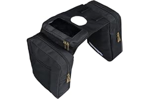 Vanlison ATV Tanktasche Satteltasche Wasserdicht Motorradtasche Kompatibel mit Schneemobil Sportsman Scrambler FourTrax Grizzly UTV Hängende Aufbewahrungstasche Schwarz