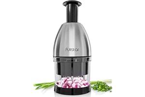 FULLSTAR Taglia Verdure Spiralizzatore di Verdure Affetta Verdure Manuale - Multifunzione Tagliaverdure Frutta Cipolla Patate Cubetti Julienne (Spingere Taglia Verdure)