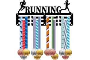 CREATCABIN - Soporte para Medallas de Correr, Colgador de Medallas, Estante de Exhibición, Deportes, Metal, Premios Colgantes, Hierro, Montaje Pequeño, Premios de Decoración para Pared, Hogar 29x13 cm