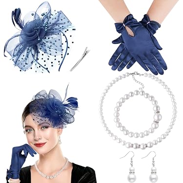 Tubayia Damen Fascinator Hut – Elegantes Stirnband Mit Feder & Schleier, Champagnerfarben, Für Hochzeit & Festliche Anlässe