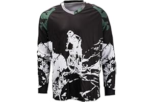 PSPORT Dirt Bike Shirts for Men Motocross Shirts Mountain Cycling Jersey Long Sleeve Enduro Off Road Reacwear BMX Riding