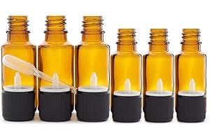 VOSHUILES.COM HUILES ESSENTIELLES & VEGETALES 3 flacons de 20ml et 3 flacons de 10ml en verre ambré DIN 18 avec bouchons codigouttes