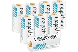 Rapthor Ricaricabile 123A Batteria 900mAh 3.7V Compatibile con Arlo Wireless Security Camera VMC3030/VMK3200/VMS3330/3430/3530 Smart Sensors Alarm System (900-8Pack)
