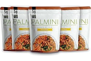 Palmini Fried Rice | Prêt à manger | 5g de glucide | Faible en calories | sachet de 226 g (lot de 6)