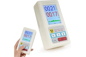 CARPOWER Compteur Geiger, Détecteur de Radiation Nucléaire, Testeur de Données Beta Gamma X Ray Détecteur Radioactif Professionnel de Haute Précision, Dosimètre Personnel Détecteur de Marbre Dosimètre Portable