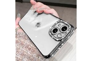 Tybiky Handyhülle für iPhone 11 Pro Max Hülle Silikon Glitzer Durchsicht Schutzhülle Bumper TPU Transparent Überzug glänzend Strass Diamant Stoßfänger Handyhülle für iPhone 11 Pro Max.Schwarz