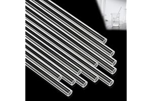 STURIZ 12 Stück Kunststoffstäbe Acryl Kunststoff Rundstab 10mm x 30cm Acrylstab Transparent Kunststoffstangen für DIY Handgefertigt Kunsthandwerk Beleuchtung Garten Dekorationen Architektonisches Modellmater