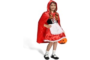 Spooktacular Creations Kostium Czerwonego Kapturka, dziewczęcy kostium na Halloween, do odgrywania ról, na imprezę Pretend Play i Halloween