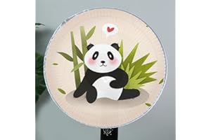 Treer 2 Piezas Cubierta de Protección del Ventilador, Fundas Antipolvo Ventilador Eléctrico Cubiertas de Malla de Ventilador para Protección Seguridad Infantil Niños Protector de Dedos (35-45cm,Panda)