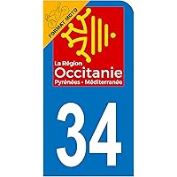 Autocollant Sticker Plaque D'immatriculation Moto Département 83 Logo Région PACA Noir